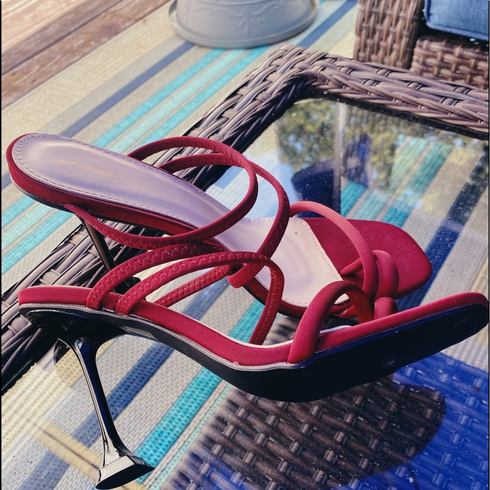 wine colored heels
